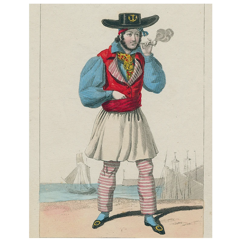 John Derian Merry Man Sailor Smoking (p 53) Decoupage 3 John Derian Merry Man Sailor Smoking (p 53) Decoupage