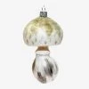 Wiktoria White & Grey Mushroom Ornament Holiday 2 Wiktoria White & Grey Mushroom Ornament Holiday