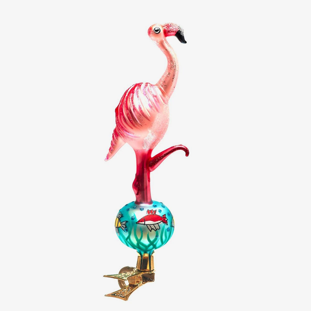 Wiktoria Holiday Flamingo Clip-On Ornament 3 Wiktoria Holiday Flamingo Clip-On Ornament
