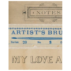 John Derian Decoupage Notes / Artist's Brushes / My Love / Eiffel Tower (p 89)