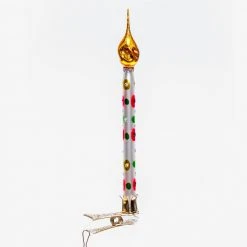 Wiktoria Polka Dot Candle Clip-On Ornament