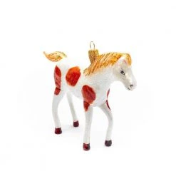 Wiktoria White Spotted Horse Ornament