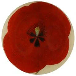 John Derian Decoupage Red Poppy Center