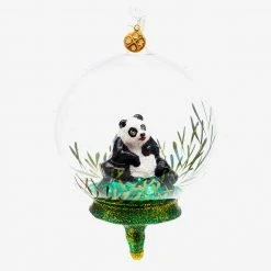 Wiktoria Holiday Panda Dome Ornament