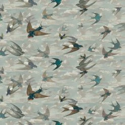 Designers Guild Chimney Swallows Sky Blue Fabric