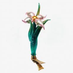 Wiktoria Holiday Purple Flower Clip-on Ornament