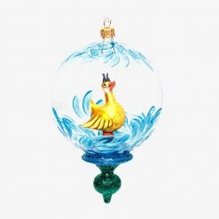 Wiktoria Holiday Yellow Duck Dome Ornament