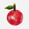 Wiktoria Ceramic & Porcelain Fruit Red Apple With Leaf Ornament
