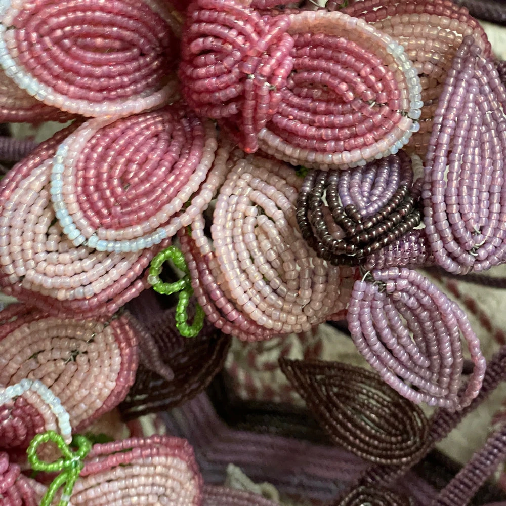 Vintage Late 19th Century French Couronnes De Mortuaire Beaded Wreath Vintage Art 5 Vintage Late 19th Century French Couronnes De Mortuaire Beaded Wreath Vintage Art