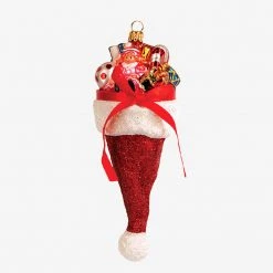 IMPULS Santa Hat With Gifts Ornament Holiday