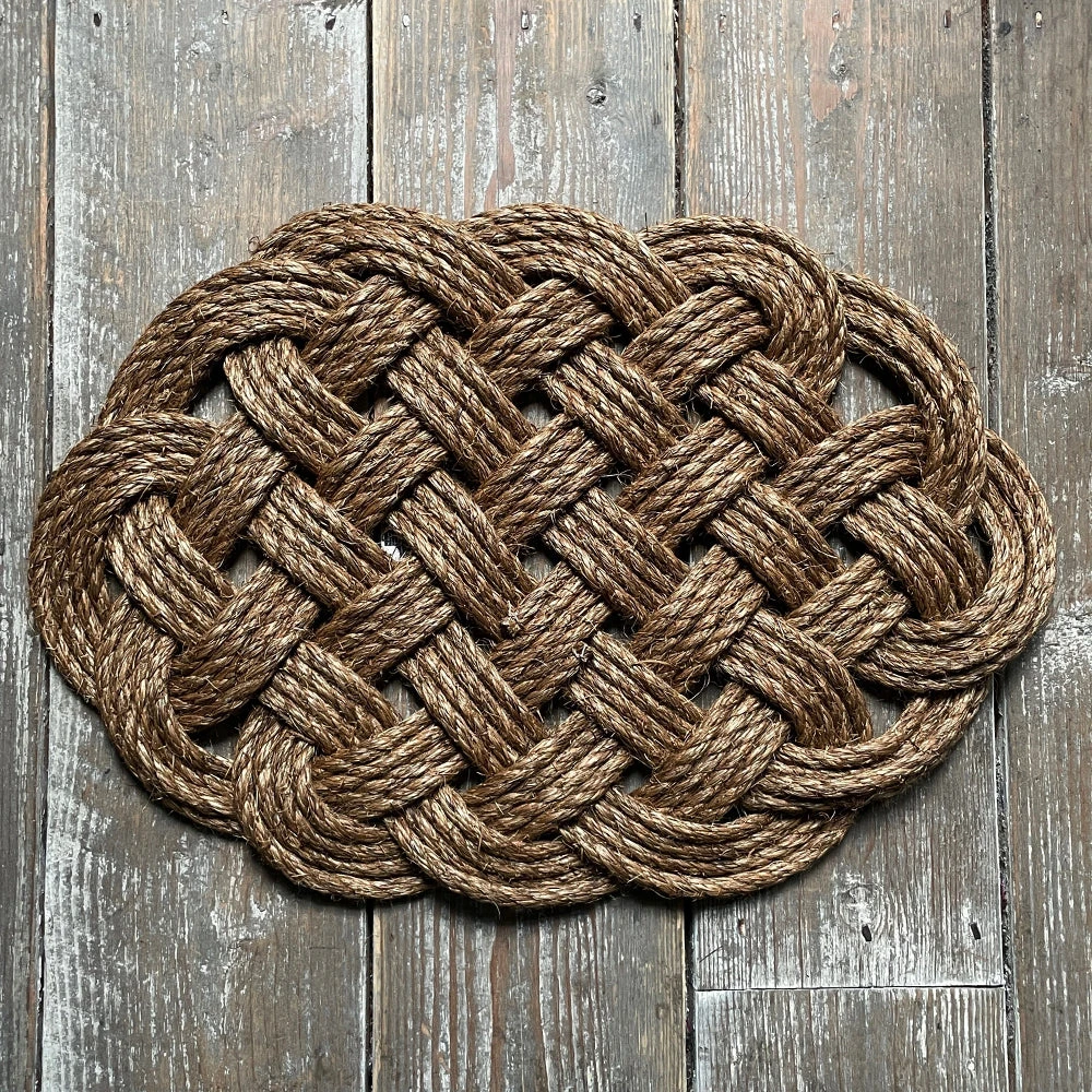 Mystic Knotwork Round Woven Nautical Rope Entry Rug Doormat Textiles & Rugs 4 Mystic Knotwork Round Woven Nautical Rope Entry Rug Doormat Textiles & Rugs