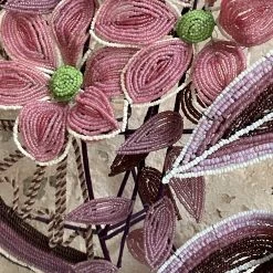 Vintage Late 19th Century French Couronnes De Mortuaire Beaded Wreath