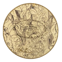 John Derian Decoupage Clover (3" Round)