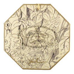 John Derian Sepia Hummingbird (3" Oct.) Decoupage