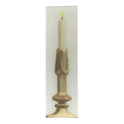 John Derian Decoupage Swag Candlestick