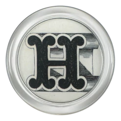 John Derian 4" Coasters Alphabet Letter H - FINAL SALE