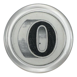 John Derian 4" Coasters Alphabet Letter O - FINAL SALE