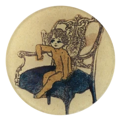 John Derian Decoupage Girl In Chair