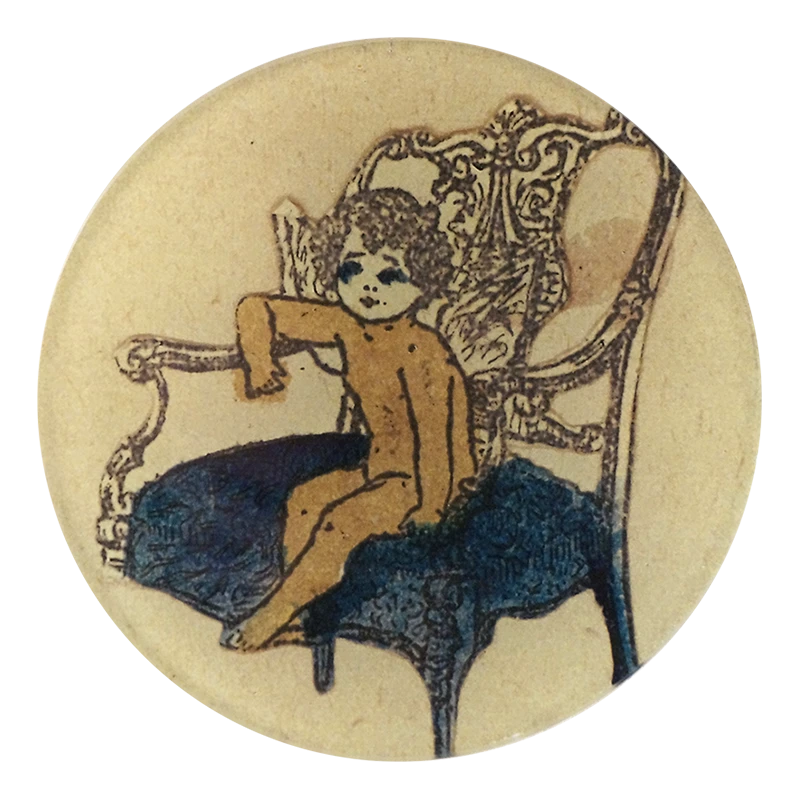 John Derian Decoupage Girl In Chair 3 John Derian Decoupage Girl In Chair