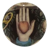 John Derian Decoupage Heart In Hand (5" Round)