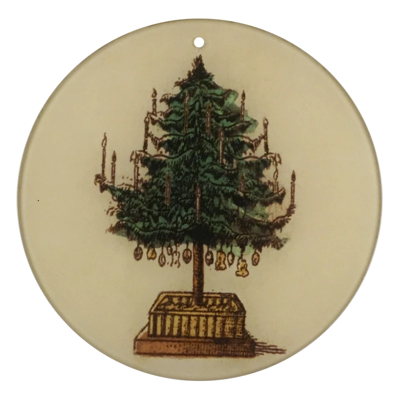 John Derian Decoupage Holiday Tree (5" Round) 3 John Derian Decoupage Holiday Tree (5" Round)