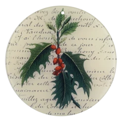 John Derian Holly (5" Round) Decoupage