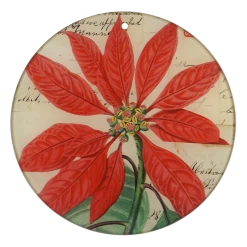 John Derian Poinsettia (5" Round) Decoupage