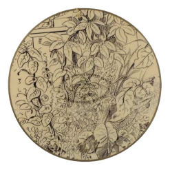 John Derian Decoupage Full Moon (5" Round)