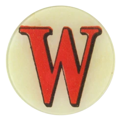 John Derian Decoupage Red Letter W