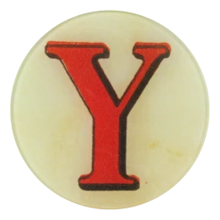 John Derian Decoupage Red Letter Y