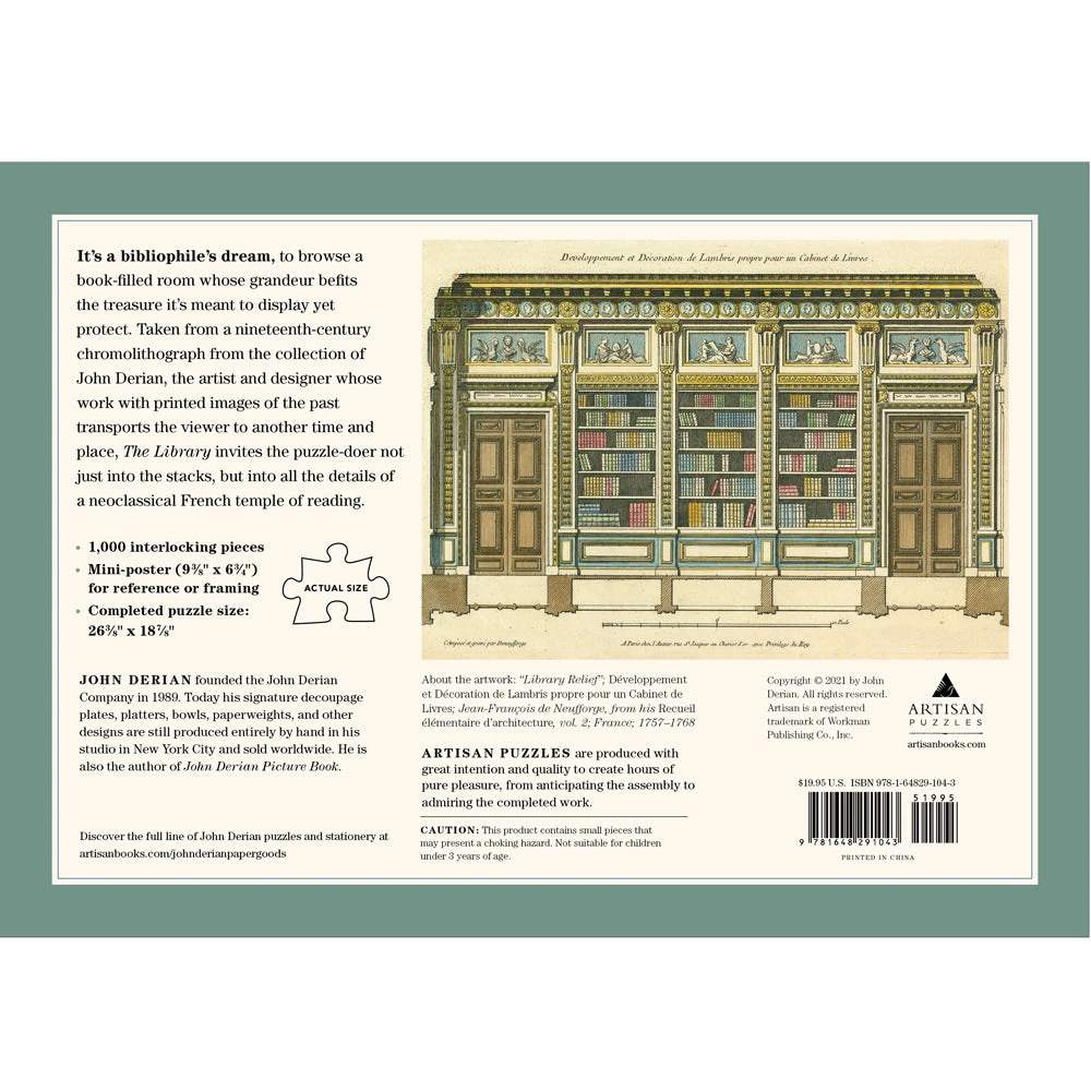 John Derian Company Inc The Library 1,000-Piece Puzzle Small Goods 5 John Derian Company Inc The Library 1,000-Piece Puzzle Small Goods