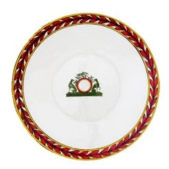 John Derian X ADV Dogs Coat Of Arms Dinner Plate