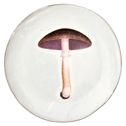 John Derian X ADV Dining & Tabletop Mauve Champignon Comestible Dinner Plate