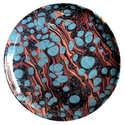 John Derian X ADV Turquoise Marble Dinner Plate Picture Book Images