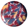 John Derian X ADV Red Blue & Yellow Marble Dinner Plate