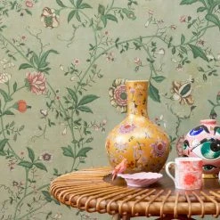 John Derian X Pierre Frey Wallpaper Le Paravent Chinois - Original Green