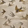 Designers Guild Chimney Swallows Sepia Wallpaper