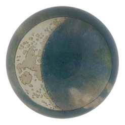 John Derian Decoupage Blue Crescent