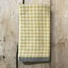 Caravan Dining & Tabletop Gingham Tea Towel In Yellow & Grey