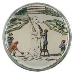 John Derian Decoupage Winter Garden Snowman 1780