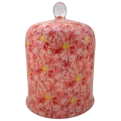 John Derian Decoupage German Roses Dome (15"H X 11"D)