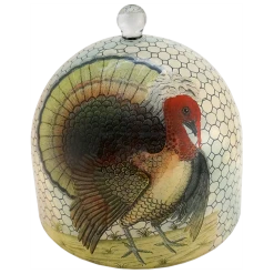 John Derian Turkeys Dome (11" X 11"D) Decoupage