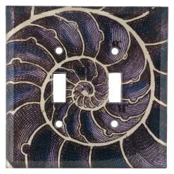 John Derian Decoupage Blue Nautilus