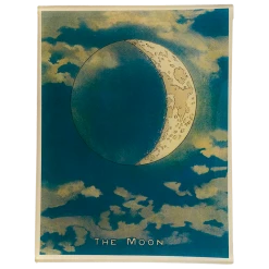 John Derian Decoupage The Moon (Blue Crescent)