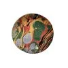 John Derian X ADV Dining & Tabletop Green Yellow & Red Marble Plate