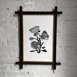 Hugo Guinness Art & Objects "Gothic Rose" In Antique Frame