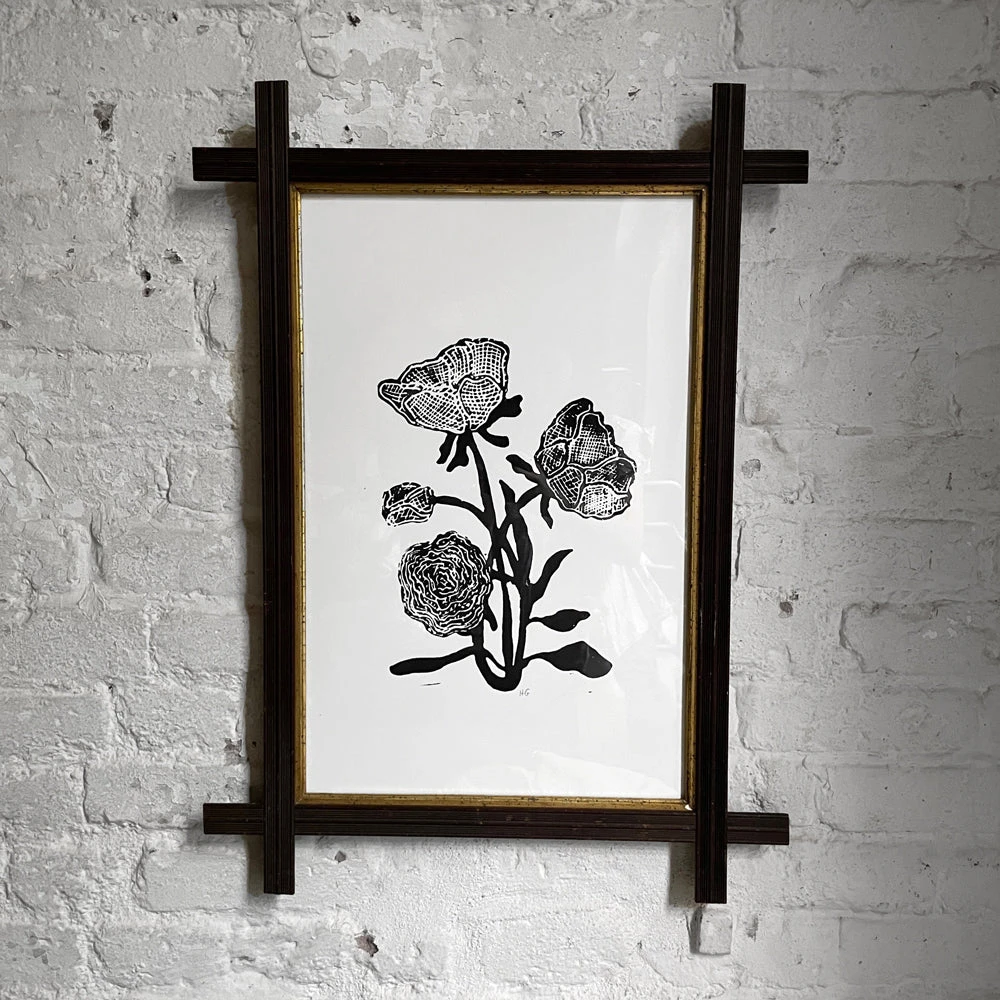 Hugo Guinness Art & Objects "Gothic Rose" In Antique Frame 4 Hugo Guinness Art & Objects "Gothic Rose" In Antique Frame