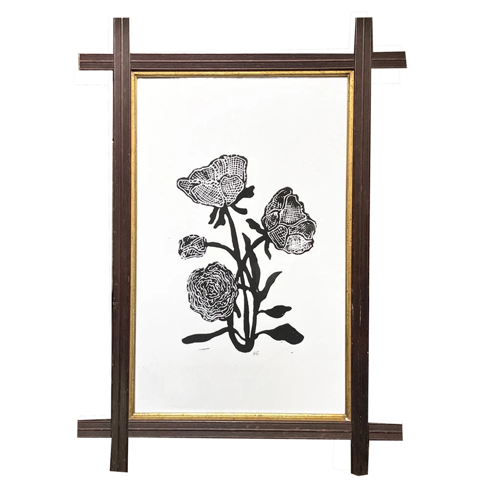 Hugo Guinness Art & Objects "Gothic Rose" In Antique Frame 3 Hugo Guinness Art & Objects "Gothic Rose" In Antique Frame