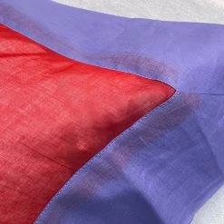 Lisa Corti Red With Lilac Flange Pillow