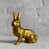 Ino Schaller Papier Mâché Seated Gold Bunny Art & Objects